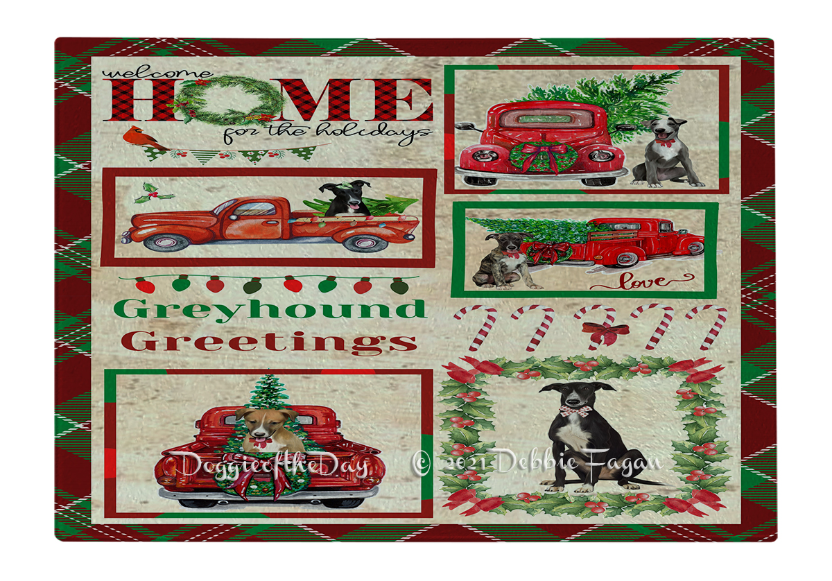 Greyhound Dog Cutting Board Tempered Glass Personalized Custom Christmas NWT - Picture 11 of 14