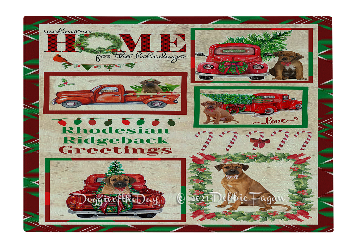 Rhodesian Ridgeback Hund Schneidebrett Hartglas personalisiert Weihnachten Neu mit Etikett - Bild 28 von 58