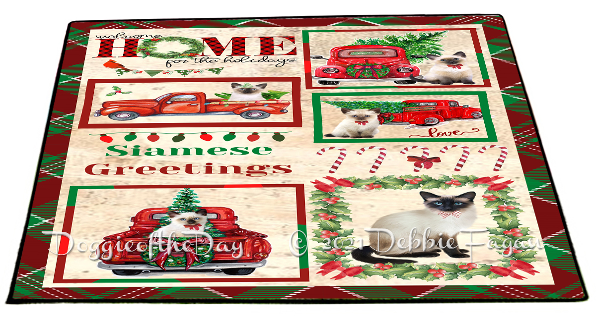 Siamese Cat Floor Mat Personalized Pet Door Mat Valentine Day NWT - Picture 17 of 48