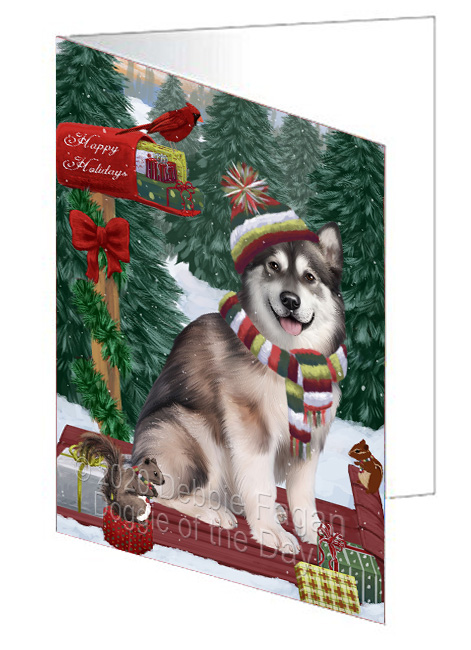 Christmas Woodland Sled Dog Cat Pet Photo Greeting Invitation Card Pack of 20 - Picture 13 of 159