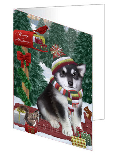 Christmas Woodland Sled Dog Cat Pet Photo Greeting Invitation Card Pack of 20 - Picture 15 of 159