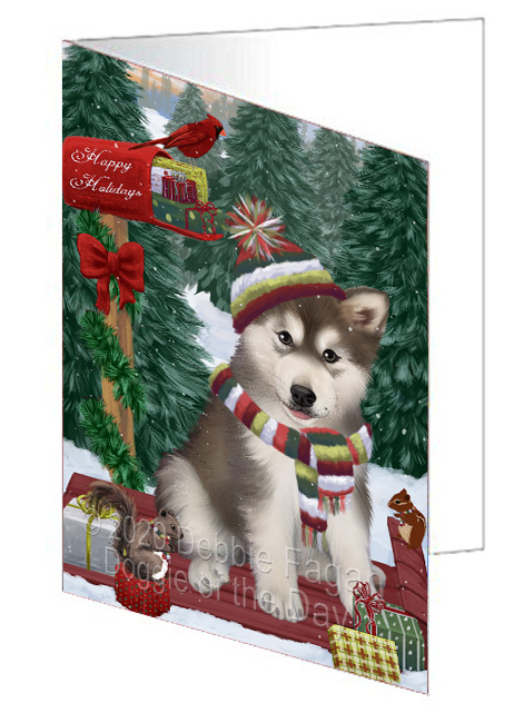 Christmas Woodland Sled Dog Cat Pet Photo Greeting Invitation Card Pack of 20 - Picture 16 of 159