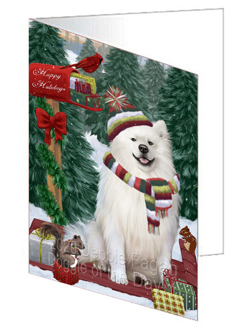Christmas Woodland Sled Dog Cat Pet Photo Greeting Invitation Card Pack of 20 - Picture 21 of 159
