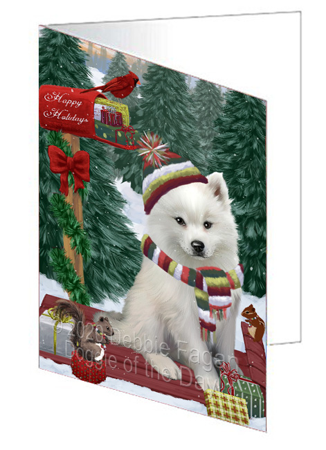 Christmas Woodland Sled Dog Cat Pet Photo Greeting Invitation Card Pack of 20 - Picture 22 of 159