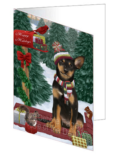 Christmas Woodland Sled Dog Cat Pet Photo Greeting Invitation Card Pack of 20 - Picture 34 of 159