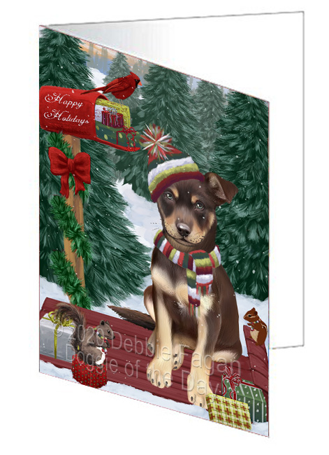 Christmas Woodland Sled Dog Cat Pet Photo Greeting Invitation Card Pack of 20 - Picture 35 of 159