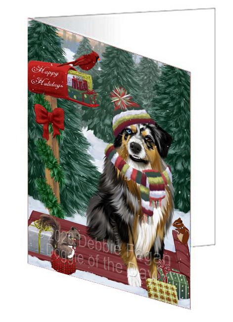 Christmas Woodland Sled Dog Cat Pet Photo Greeting Invitation Card Pack of 20 - Picture 36 of 159