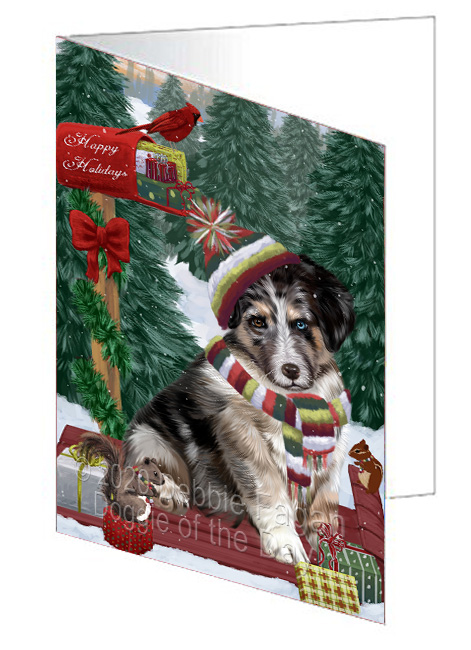 Christmas Woodland Sled Dog Cat Pet Photo Greeting Invitation Card Pack of 20 - Picture 38 of 159