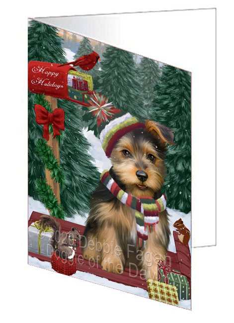 Christmas Woodland Sled Dog Cat Pet Photo Greeting Invitation Card Pack of 20 - Picture 43 of 159