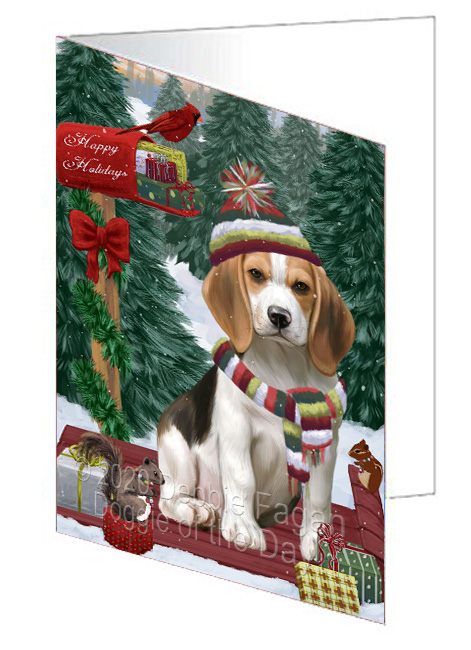 Christmas Woodland Sled Dog Cat Pet Photo Greeting Invitation Card Pack of 20 - Picture 49 of 159