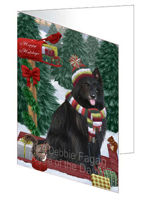 Christmas Woodland Sled Dog Cat Pet Photo Greeting Invitation Card Pack of 20 - Picture 50 of 159