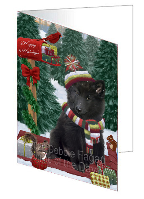 Christmas Woodland Sled Dog Cat Pet Photo Greeting Invitation Card Pack of 20 - Picture 51 of 159