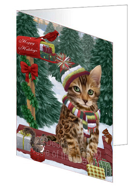 Christmas Woodland Sled Dog Cat Pet Photo Greeting Invitation Card Pack of 20 - Picture 53 of 159