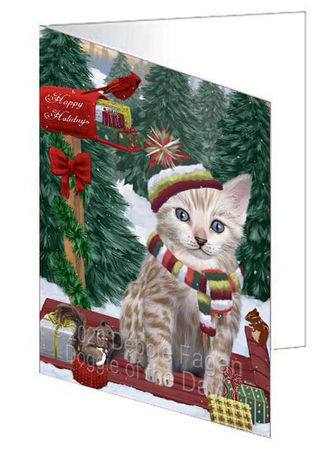 Christmas Woodland Sled Dog Cat Pet Photo Greeting Invitation Card Pack of 20 - Picture 54 of 159