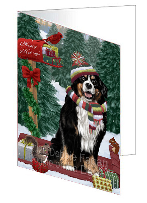 Christmas Woodland Sled Dog Cat Pet Photo Greeting Invitation Card Pack of 20 - Picture 58 of 159