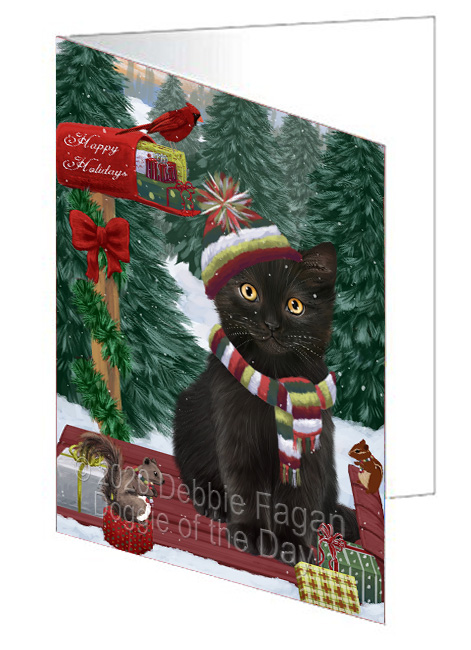 Christmas Woodland Sled Dog Cat Pet Photo Greeting Invitation Card Pack of 20 - Picture 65 of 159