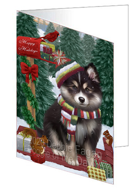 Christmas Woodland Sled Dog Cat Pet Photo Greeting Invitation Card Pack of 20 - Picture 146 of 159