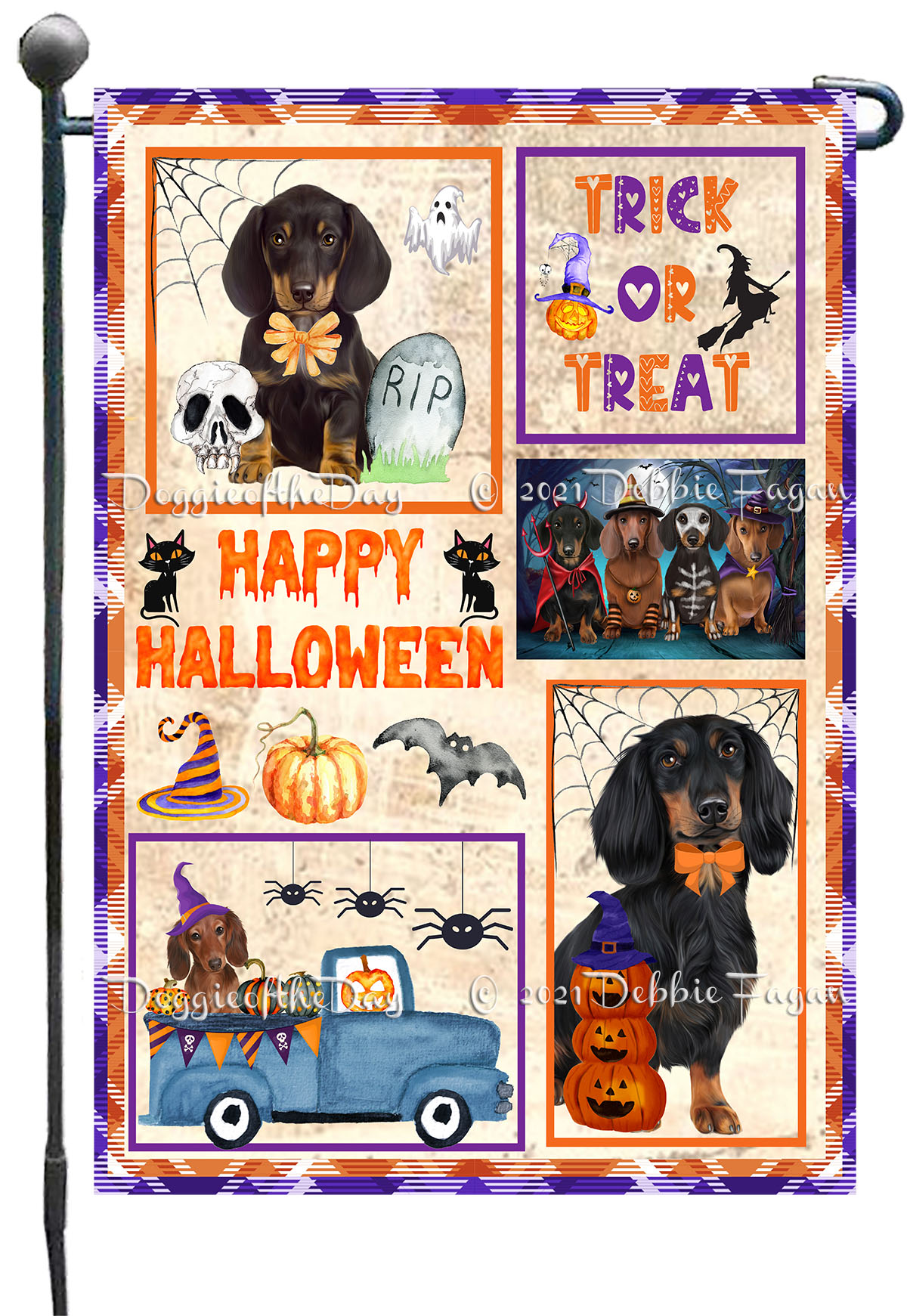 Dachshund Dog Garden Flag Personalized Double Sided 12.5"x18" Many Designs NWT - Picture 47 of 88
