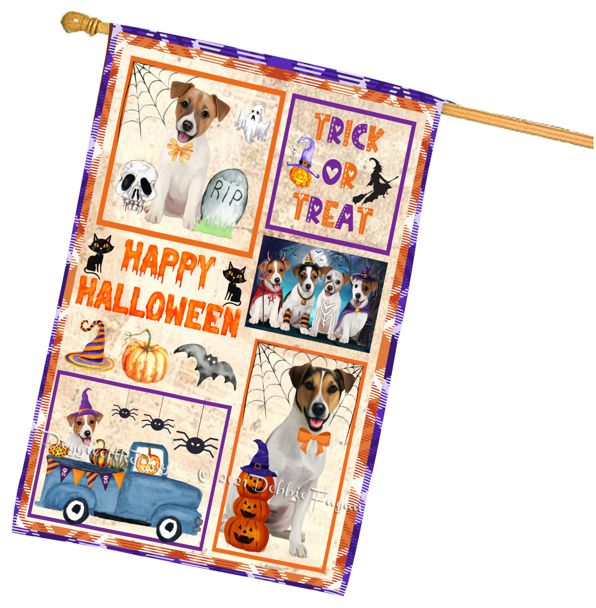 Jack Russell Dog House Flag Holiday Double Sided 28"x40" Many Designs NWT NEW - Picture 30 of 73