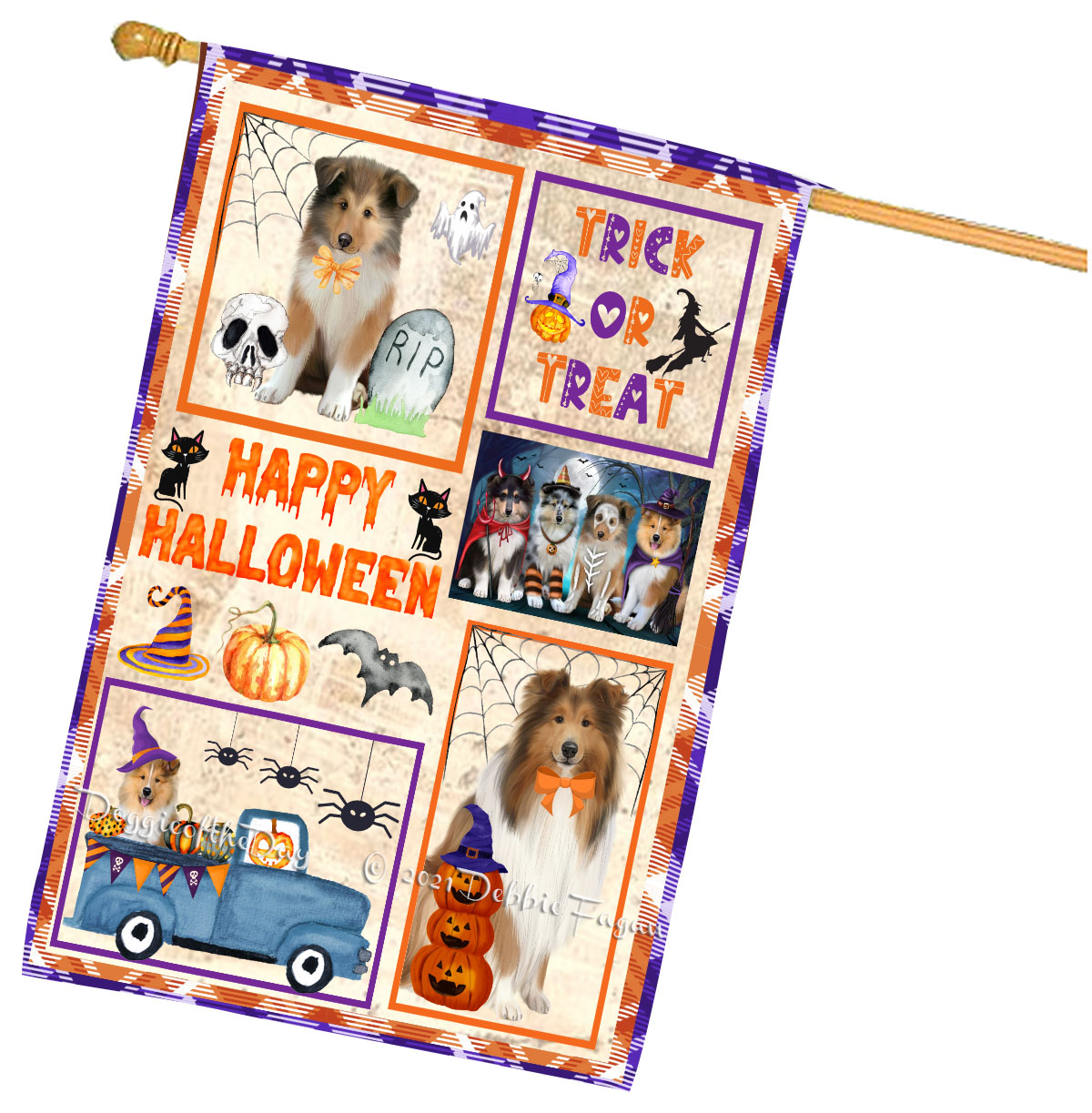 Rough Collie Dog House Flag Holiday Double Sided 28"x40" Many Designs NWT NEW - Picture 32 of 73