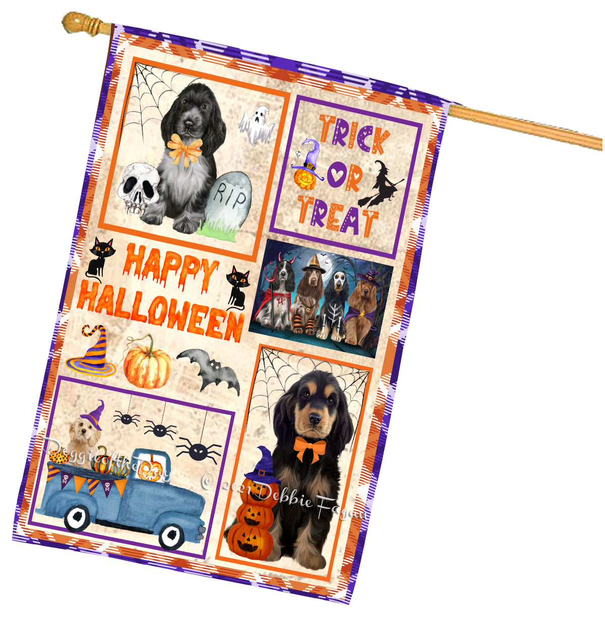 Cocker Spaniel Hundehaus Flagge Urlaub doppelseitig 28""x40"" viele Designs neu mit Etikett NEU - Bild 44 von 101