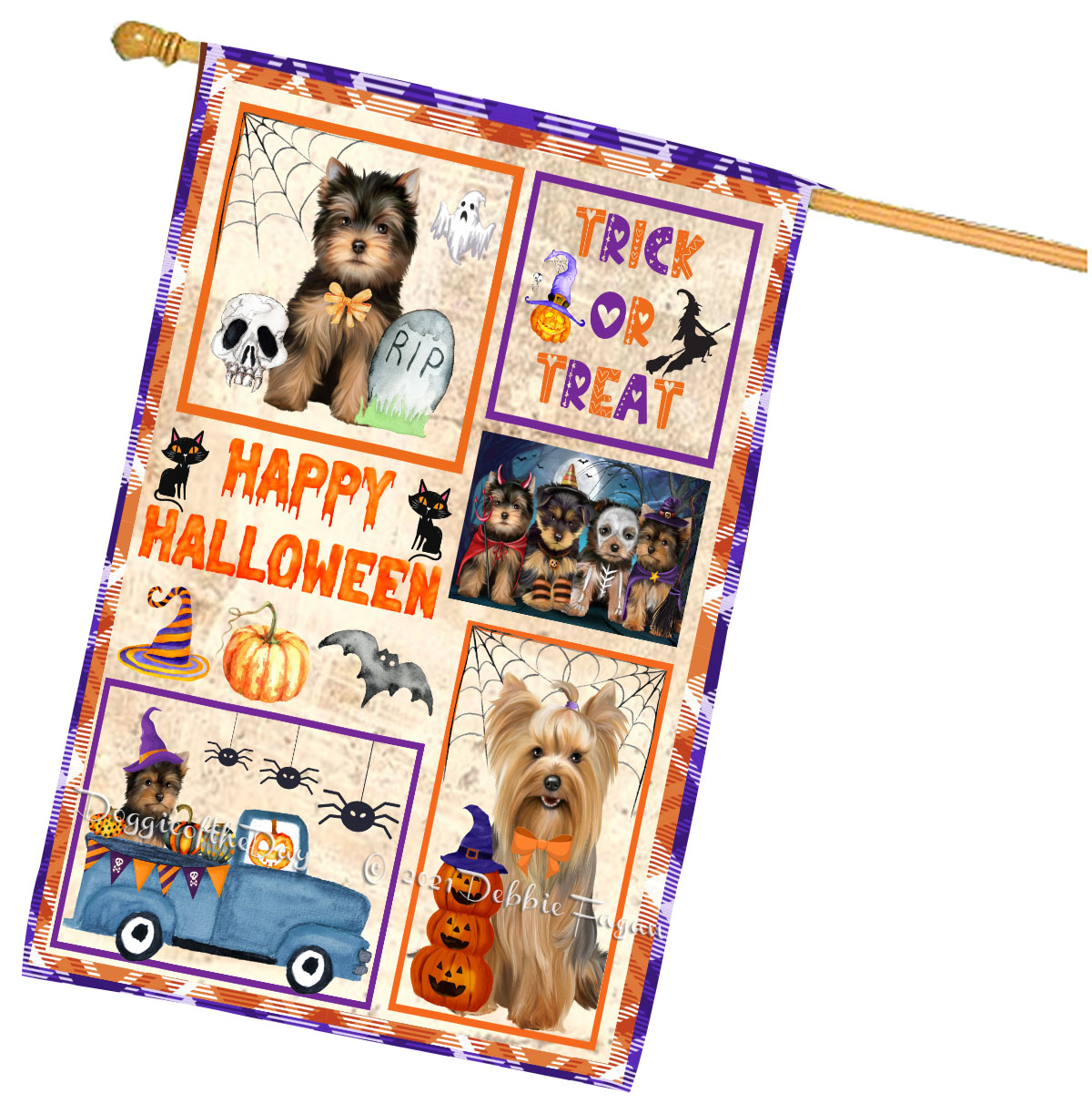 Yorkshire Terrier Dog House Flag Holiday Double Sided 28"x40" Designs NWT NEW - Picture 28 of 89