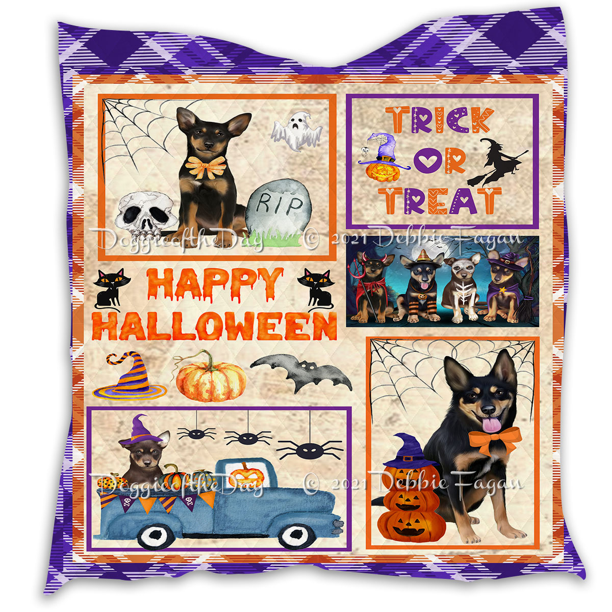 Australian Kelpie Quilt Dog Bedding Personalized Bed Gift Many Designs NWT - Picture 29 of 33