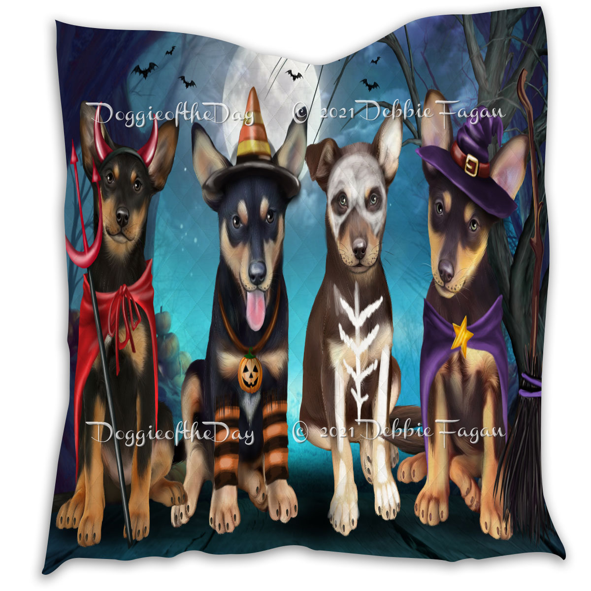 Australian Kelpie Quilt Dog Bedding Personalized Bed Gift Many Designs NWT - Picture 27 of 33