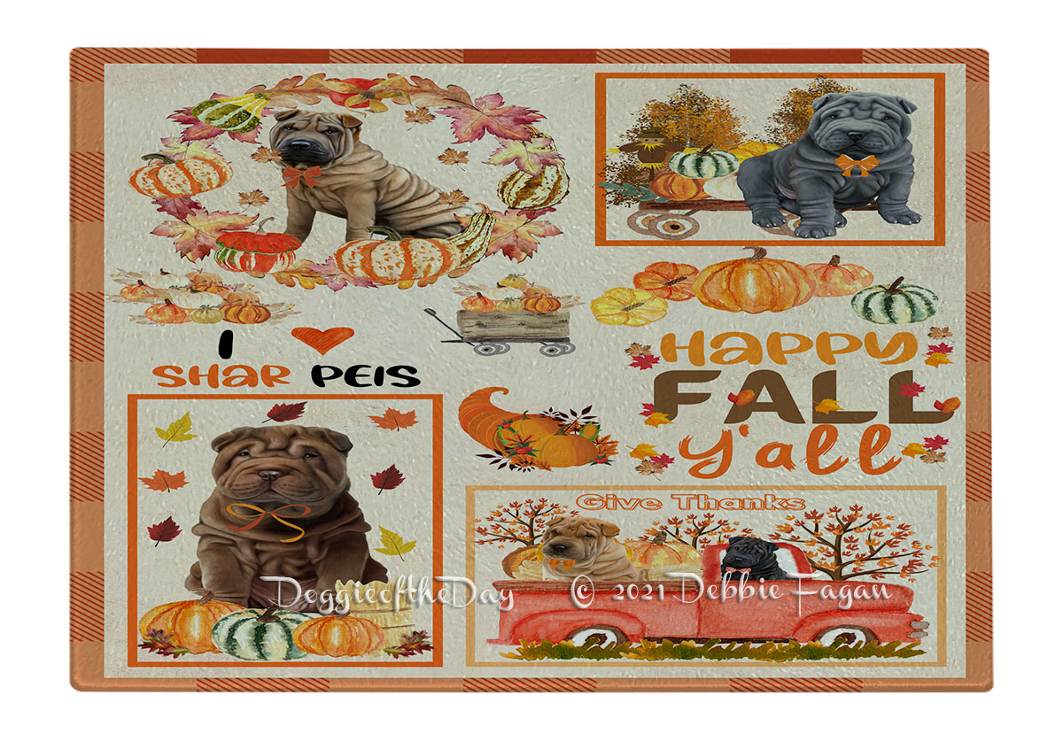 Shar Pei Dog Cutting Board Tempered Glass Personalized Kitchen Custom NWT - Picture 26 of 109