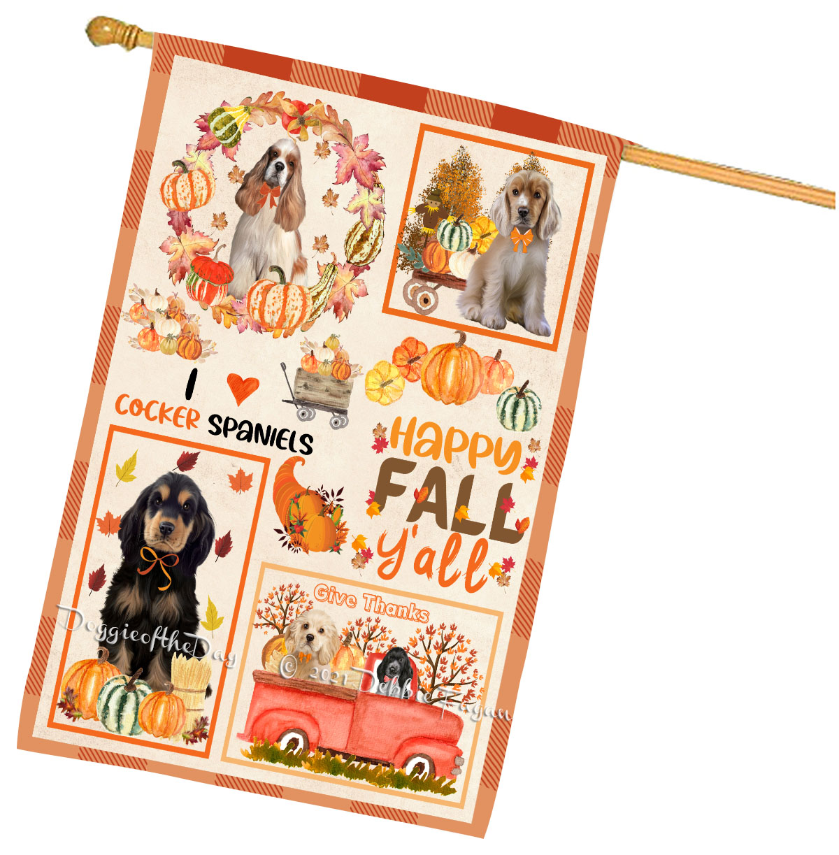 Cocker Spaniel Hundehaus Flagge Urlaub doppelseitig 28""x40"" viele Designs neu mit Etikett NEU - Bild 36 von 101