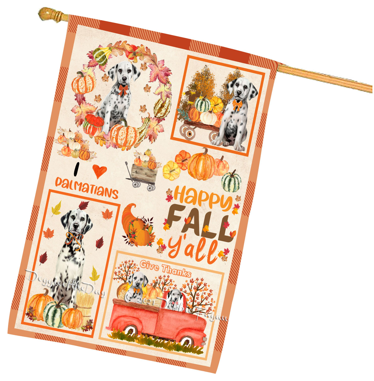 Dalmatian Dog House Flag Holiday Double Sided 28"x40" Many Designs NWT NEW - Picture 28 of 83