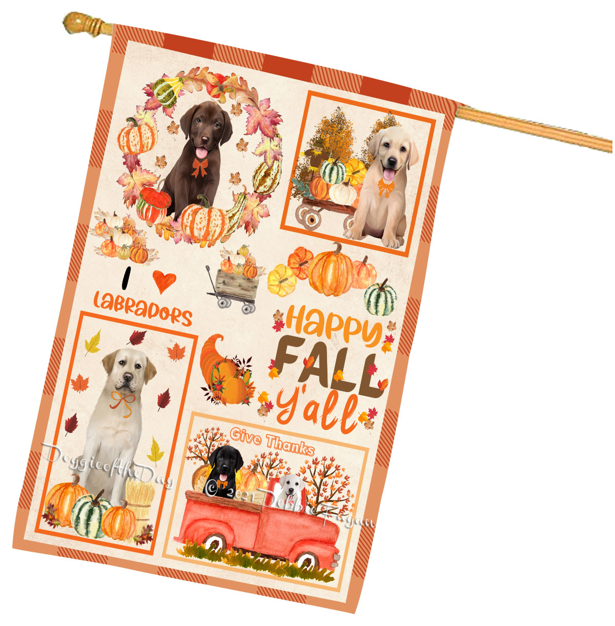 Labrador Dog House Flag Holiday Double Sided 28"x40" Many Designs NWT NEW - Picture 31 of 92
