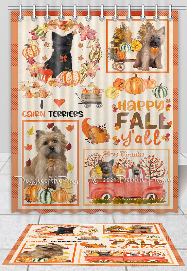 Cairn Terrier Dog Bath Mat & Shower Curtain Set Personalized Many Designs NWT - Picture 18 of 19