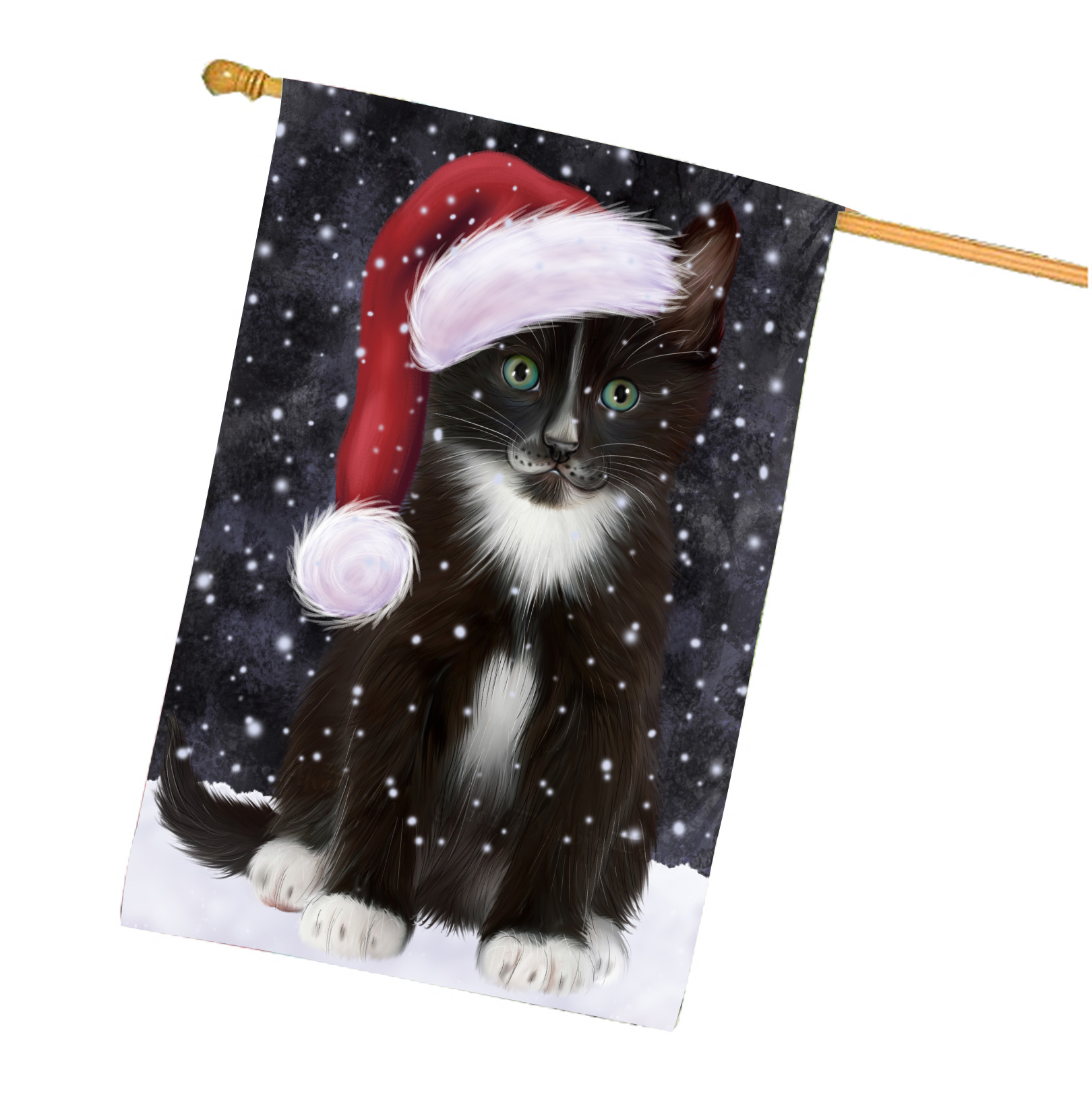 Tuxedo Cat House Flag Christmas Double Sided 28"x40" Many Designs NWT NEW - Picture 49 of 58