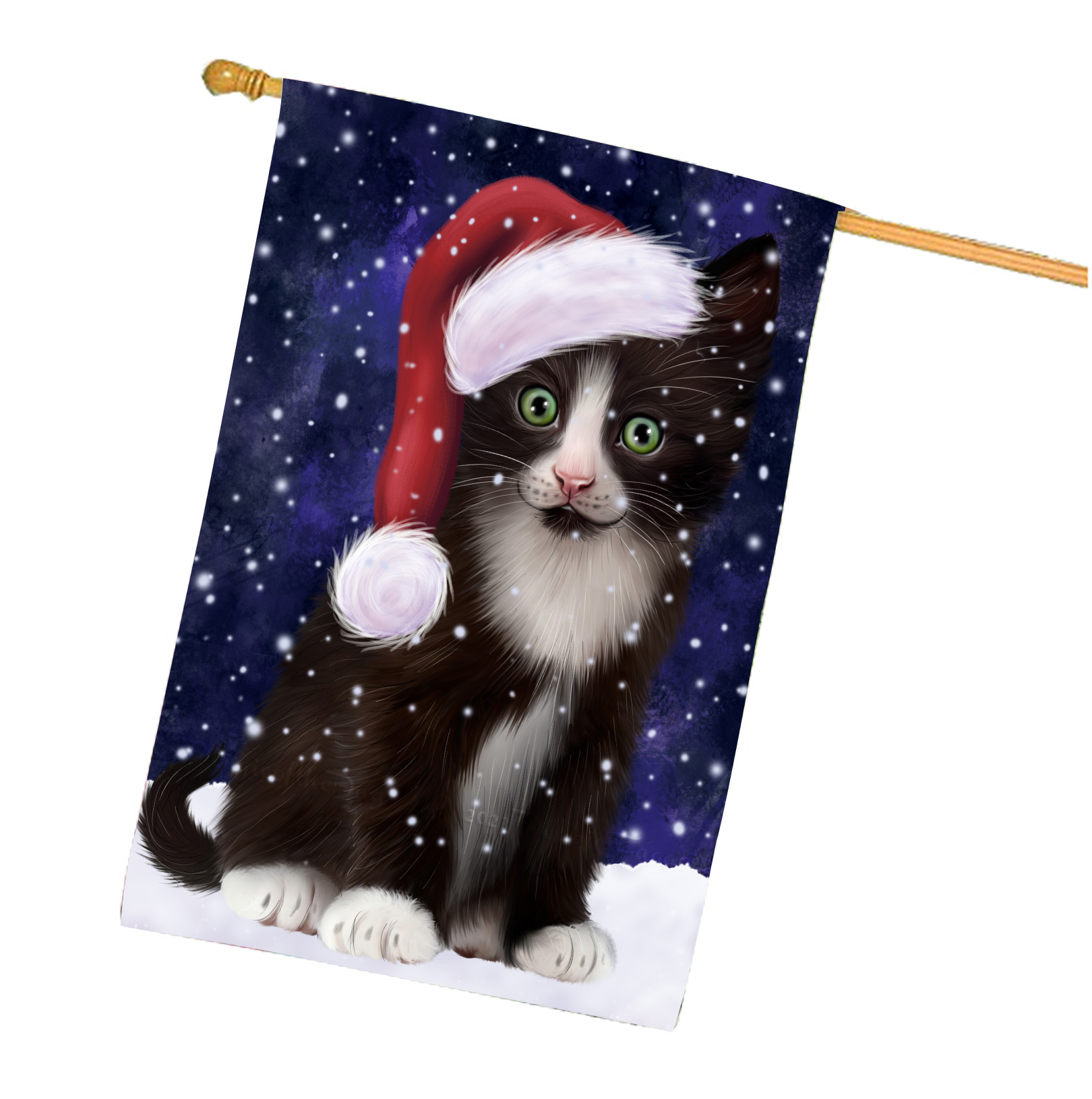 Tuxedo Cat House Flag Christmas Double Sided 28"x40" Many Designs NWT NEW - Picture 47 of 58
