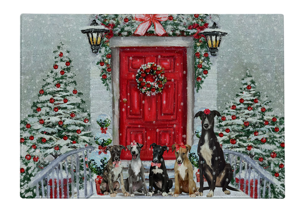 Greyhound Dog Cutting Board Tempered Glass Personalized Custom Christmas NWT - Picture 12 of 14