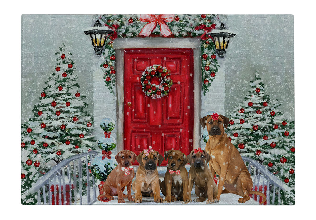 Rhodesian Ridgeback Hund Schneidebrett Hartglas personalisiert Weihnachten Neu mit Etikett - Bild 29 von 58