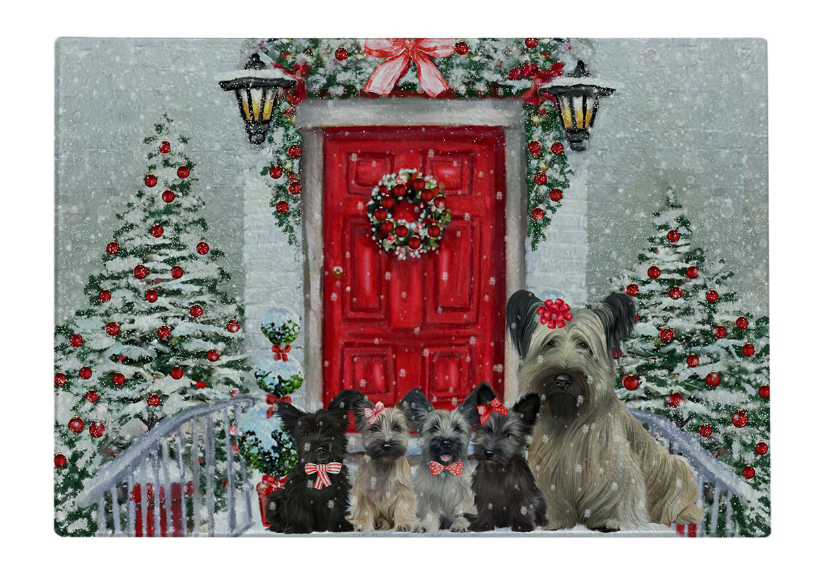 Skye Terrier Hund Schneidebrett Hartglas Personalisiert Individuell Weihnachten Neu mit Etikett - Bild 23 von 53