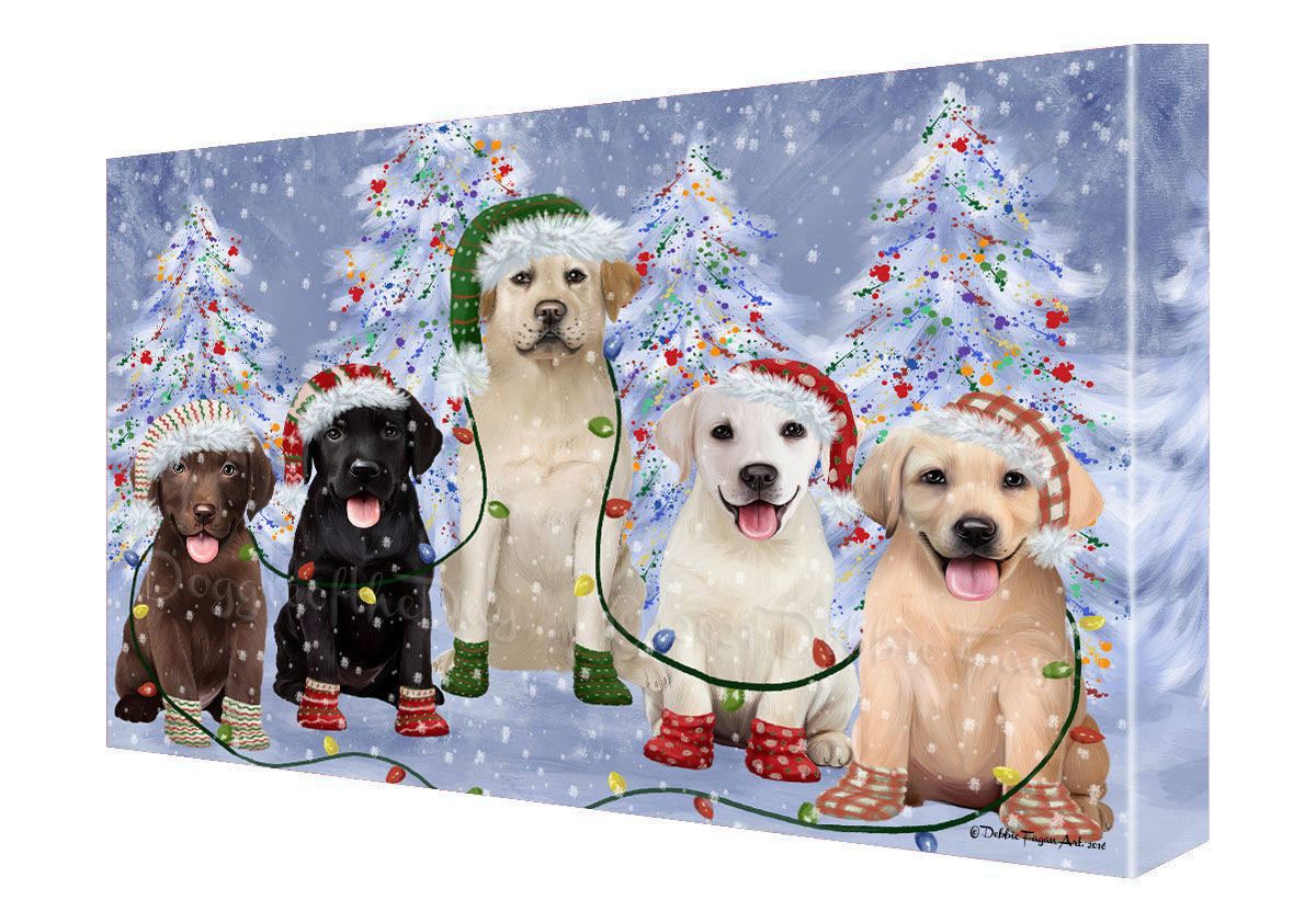 Labrador Retriever Dog Canvas .75" Personalized Digital Painting Christmas NWT