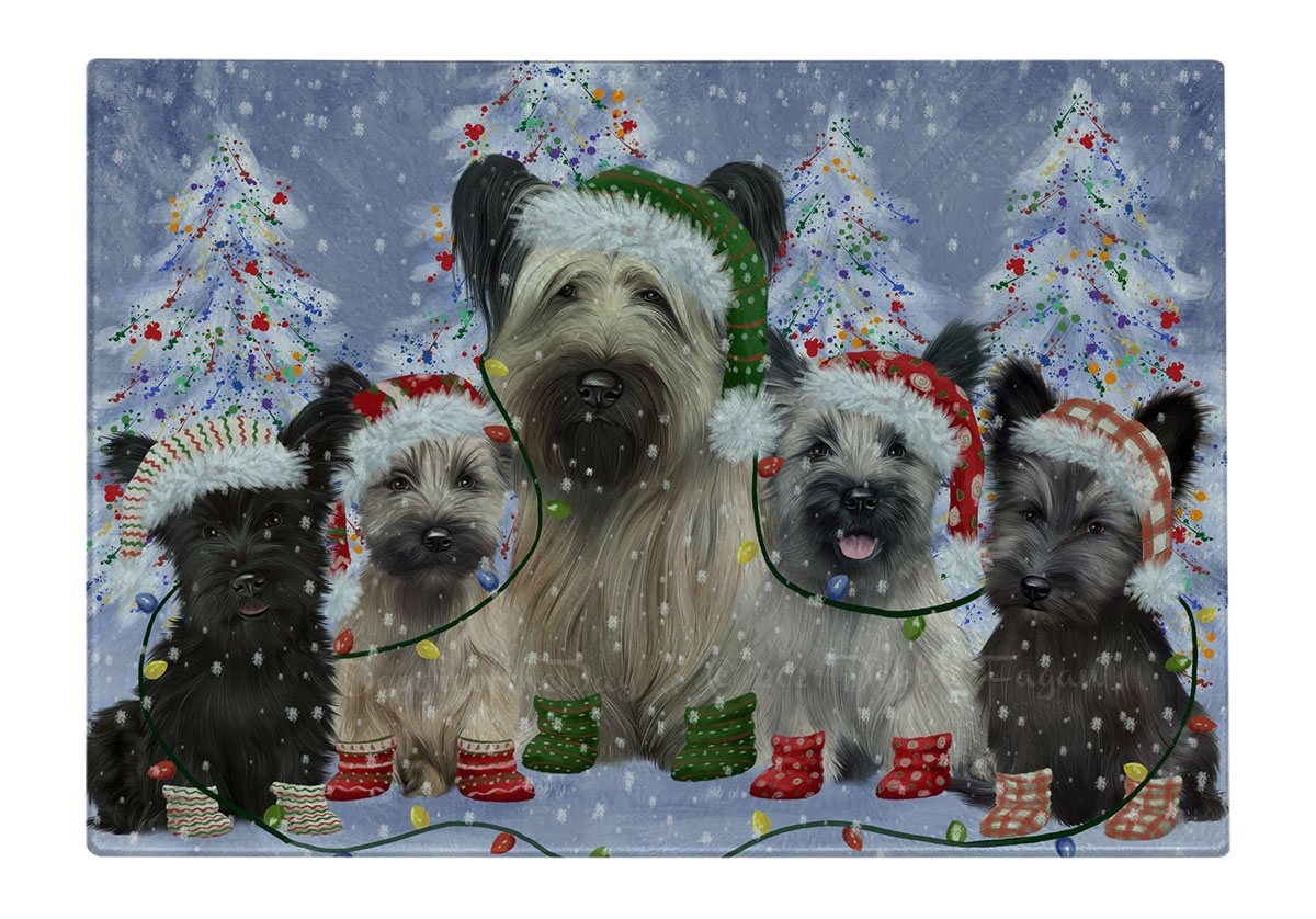 Skye Terrier Hund Schneidebrett Hartglas Personalisiert Individuell Weihnachten Neu mit Etikett - Bild 21 von 53