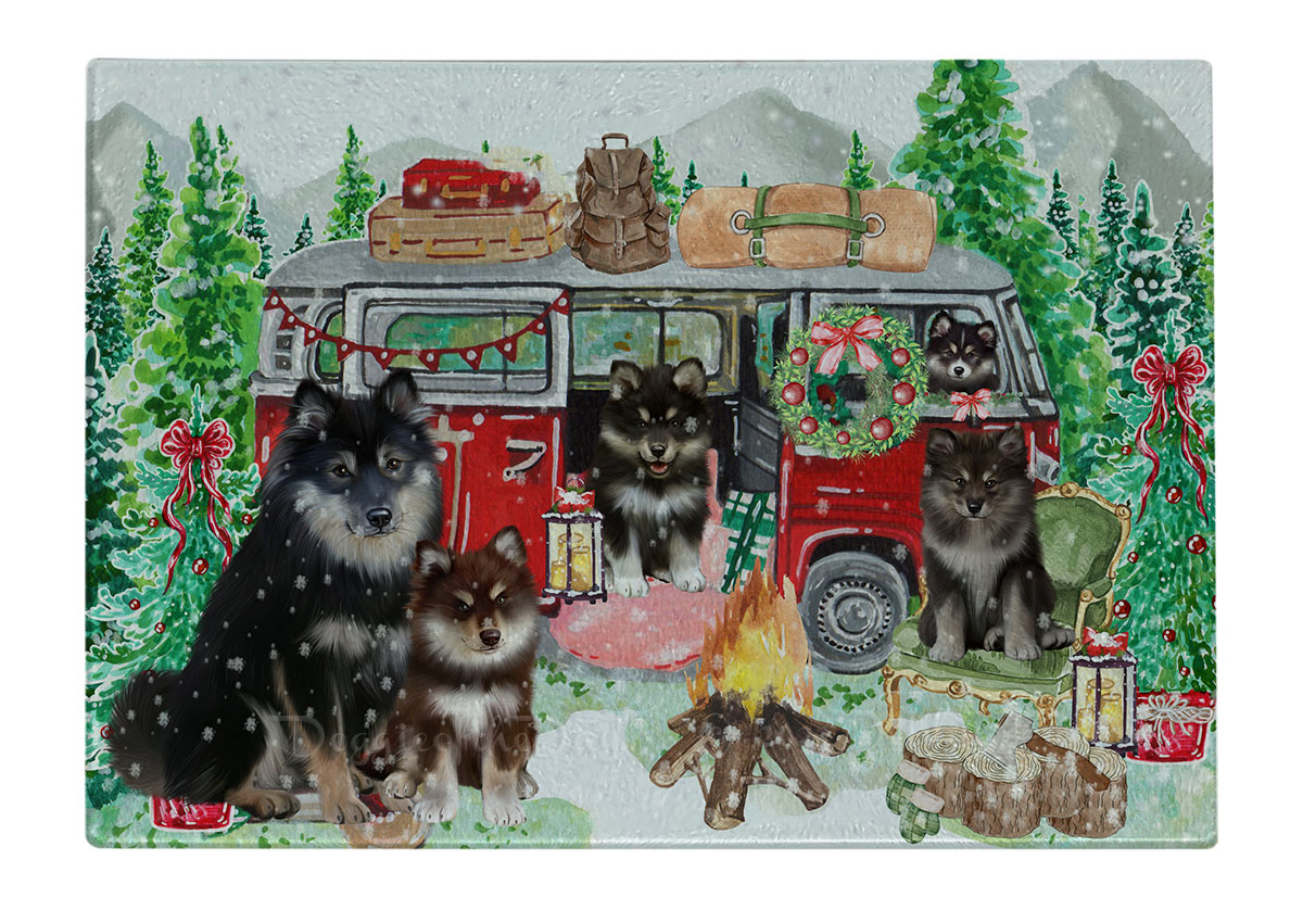 Finnish Lapphund Dog Cutting Board Tempered Glass Personalized Christmas NWT - Picture 49 of 49