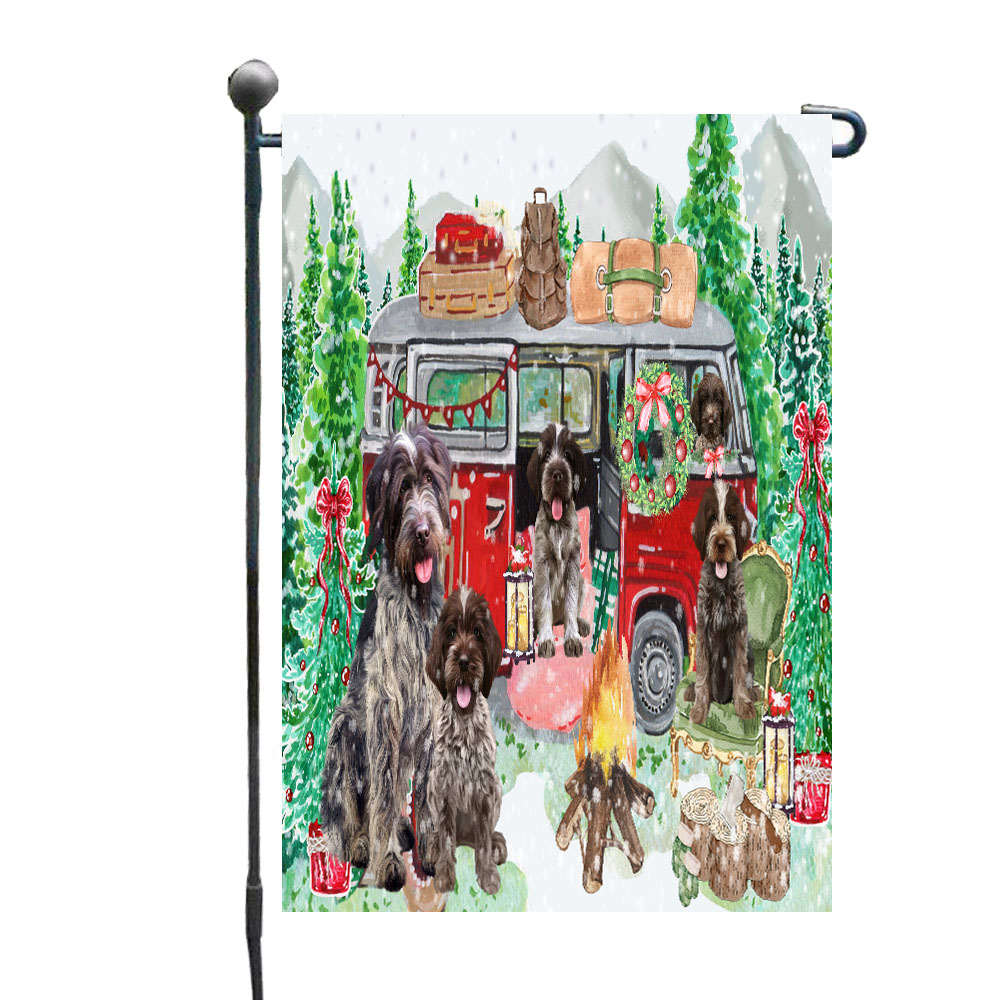 Wirehaired Pointing Griffon Dog Garden Flag Personalized Double Sided Christmas