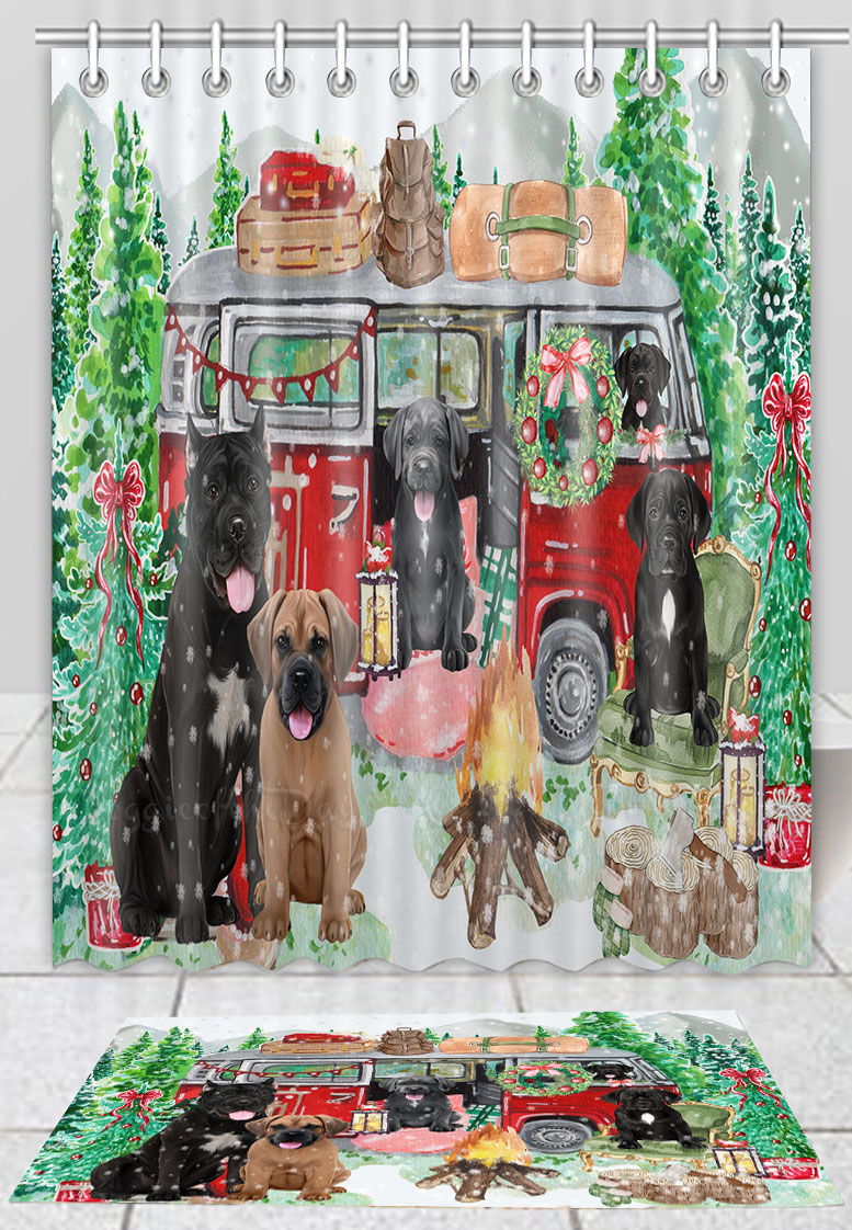 Cane Corso Dog Bath Mat & Shower Curtain Set Christmas Personalized Designs NWT - Picture 11 of 13