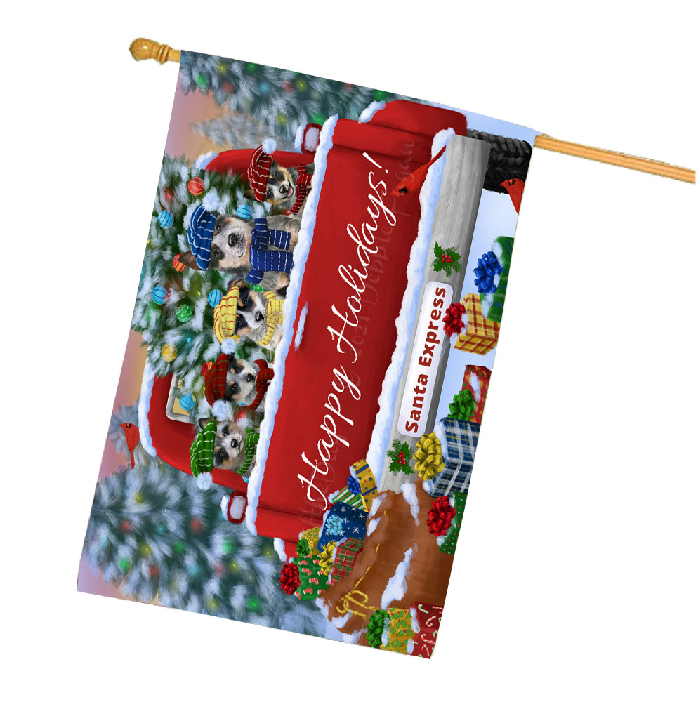 Blue Heeler Dog House Flag Christmas Double Sided 28"x40" Many Designs NWT NEW - Picture 33 of 72