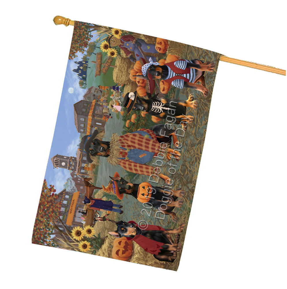 Doberman Dog House Flag Holiday Double Sided 28"x40" Many Designs NWT NEW - Picture 33 of 78