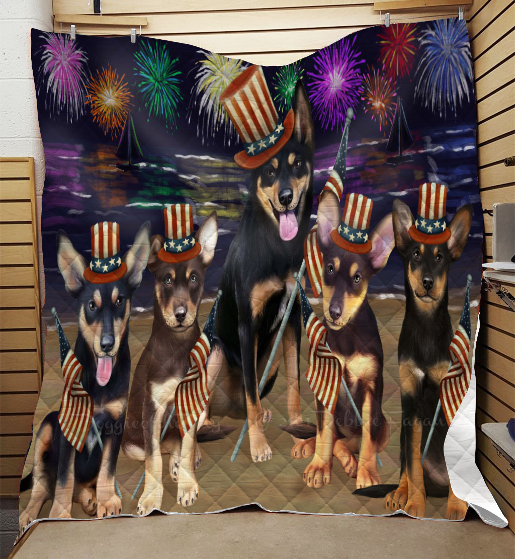 Australian Kelpie Quilt Dog Bedding Personalized Bed Gift Many Designs NWT - Picture 25 of 33