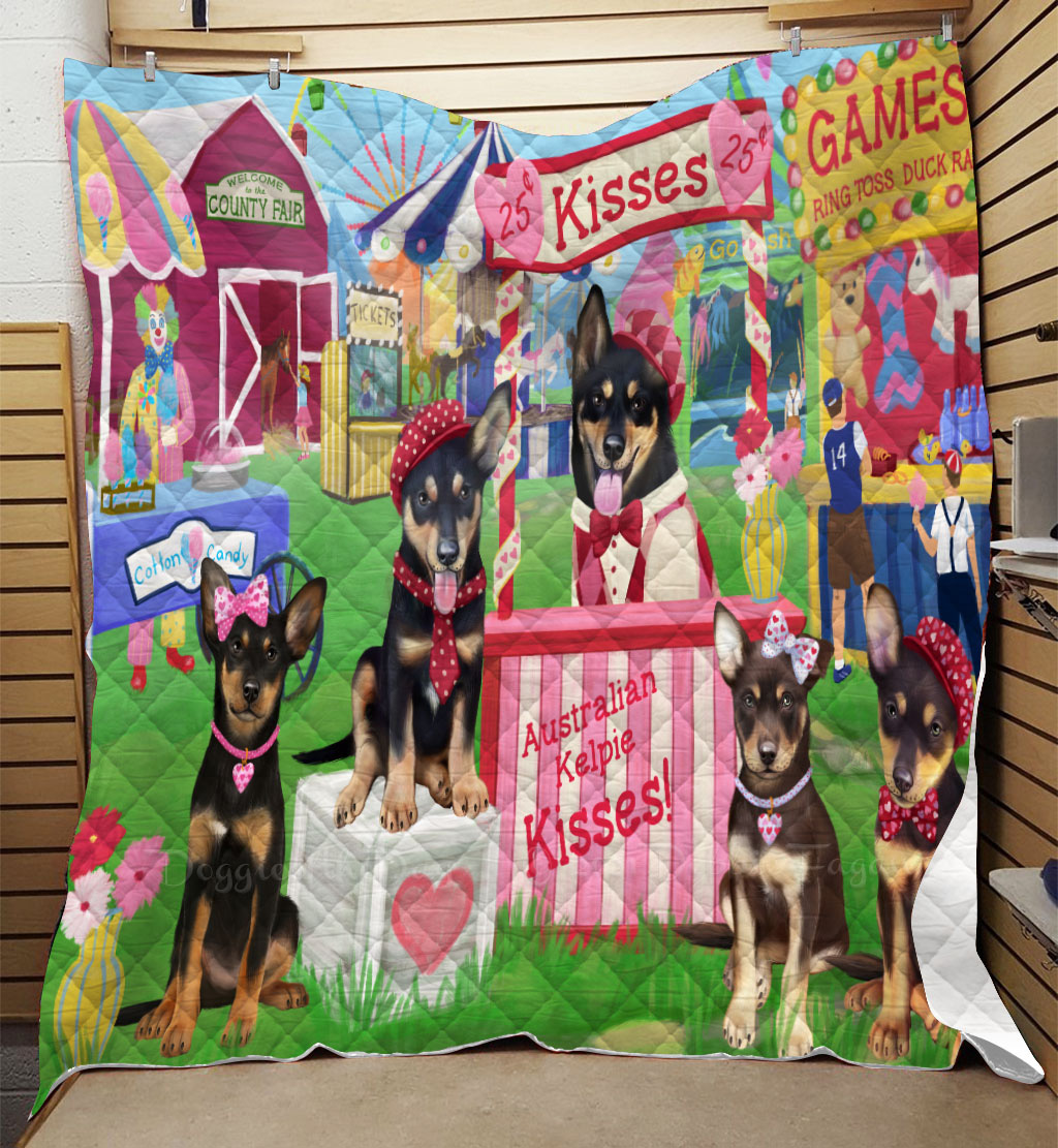 Australian Kelpie Quilt Dog Bedding Personalized Bed Gift Many Designs NWT - Picture 11 of 33