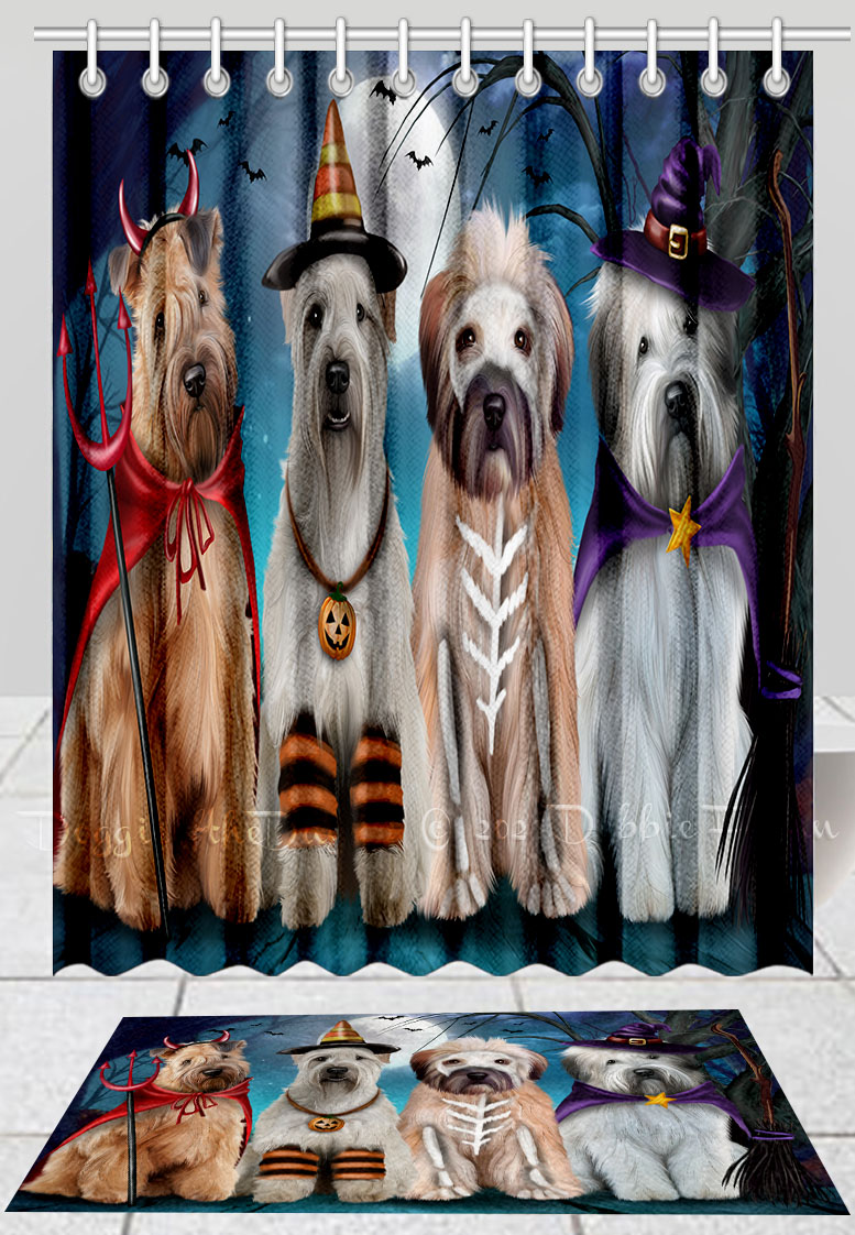 Halloween Weizen Terrier Hund Badematte & Duschvorhang Kombi Badewanne Bildschirm Matte - Bild 10 von 13