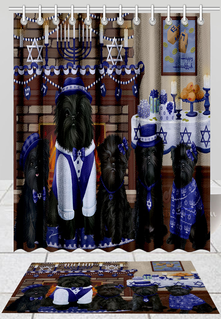 Affenpinscher Dog Bath Mat & Shower Curtain Set Personalized Many Designs NWT - Picture 12 of 21