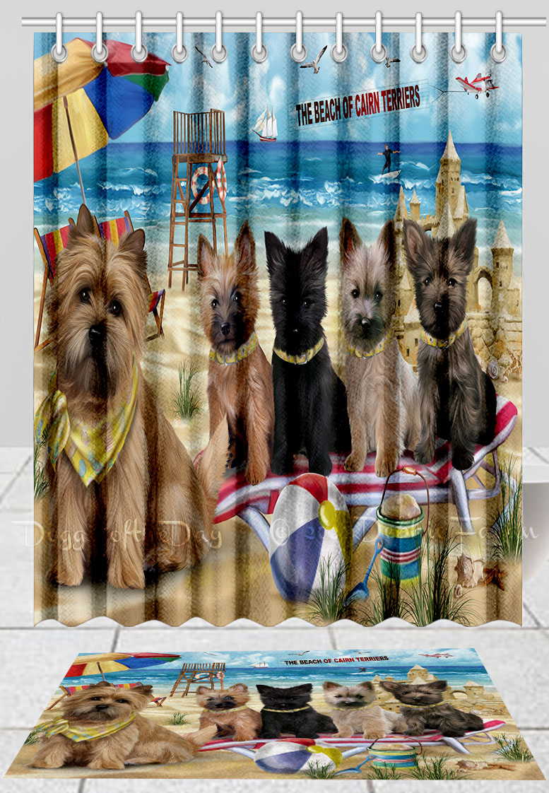 Cairn Terrier Dog Bath Mat & Shower Curtain Set Personalized Many Designs NWT - Picture 13 of 19